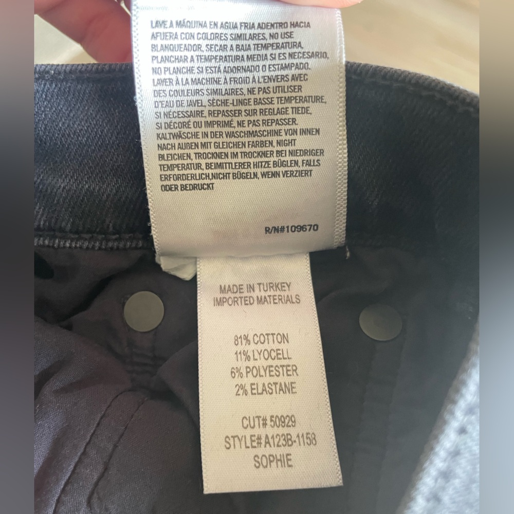 Agolde Black/Charcoal Denim Jeans Size 25 - Picture 13 of 13